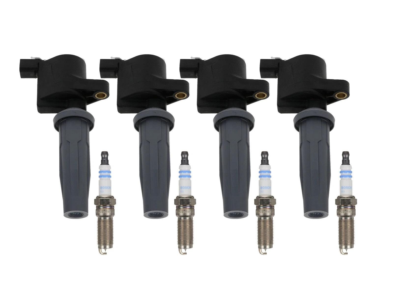 Set of 4 Ignition Coils & 4 Iridium Spark Plugs for Ford Fusion (2006–2012)