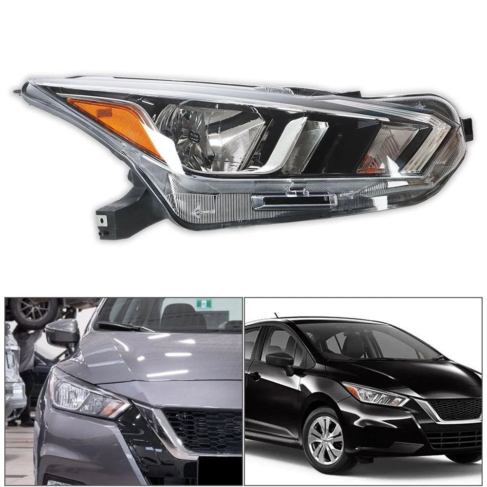 Headlights for Nissan Versa S SV (2020–2021) Halogen
