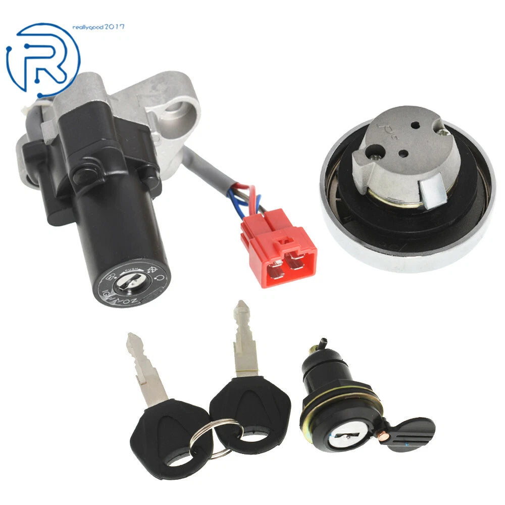 Ignition Switch Fuel Cap Seat Lock Keys for Yamaha V-Star 650 1100 (1999–2016)