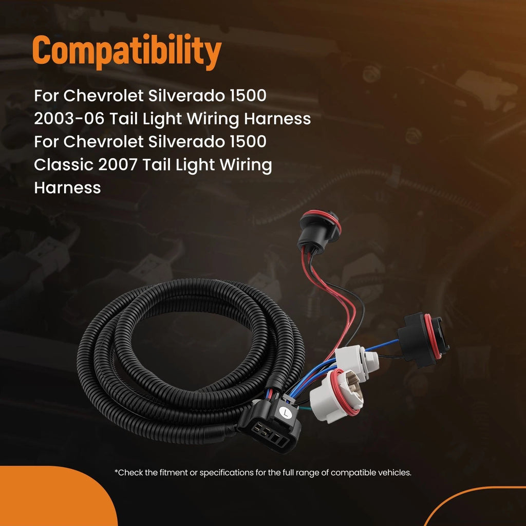 Tail Lamp Wiring Kit for Chevy Silverado Classic 1500-3500 (2007) 16531401