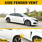 2pcs Carbon Fiber Side Fender Vent Air Wing Cover for