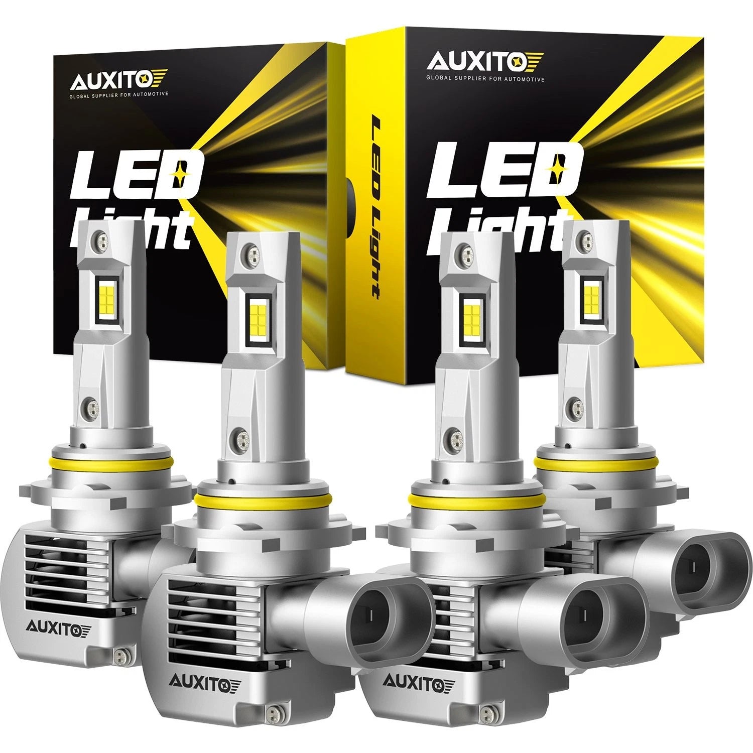 Set of 4 9005 9006 LED Headlight Bulbs High Low Beam 6000K 60000LM