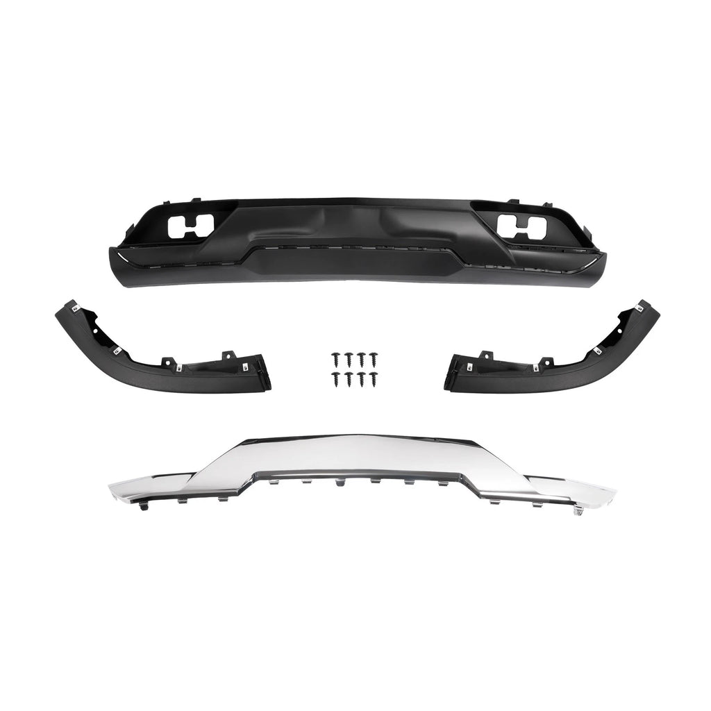 Front Bumper Valance & Chrome Skid Plate for Chevy Silverado 1500 (2016–2019)