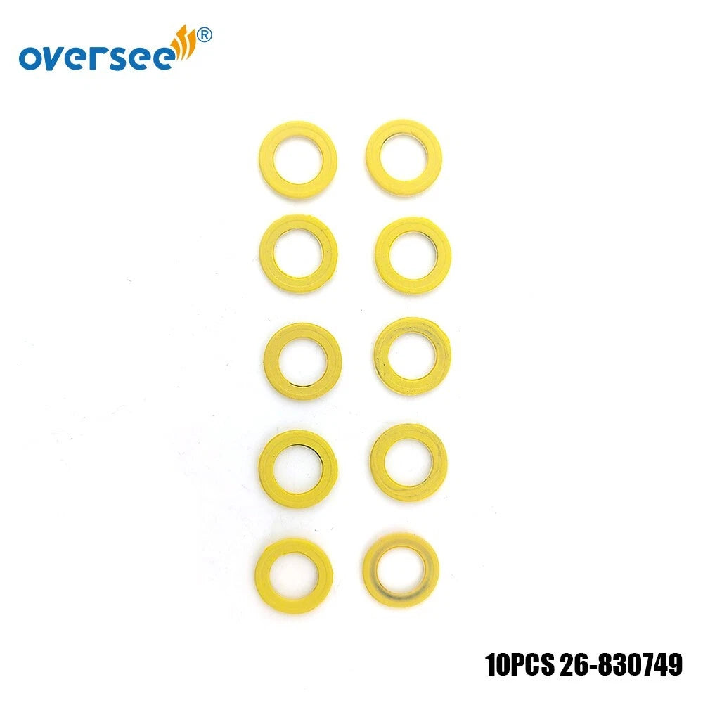10PCS Lower Unit Gear Case Seal Gaskets for Mercury Outboard (26-830749, 830749)