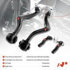 Set of 4 Front Control Arms & Tie Rod Ends for Ford Fusion Lincoln Zephyr MKZ (2006–2012)