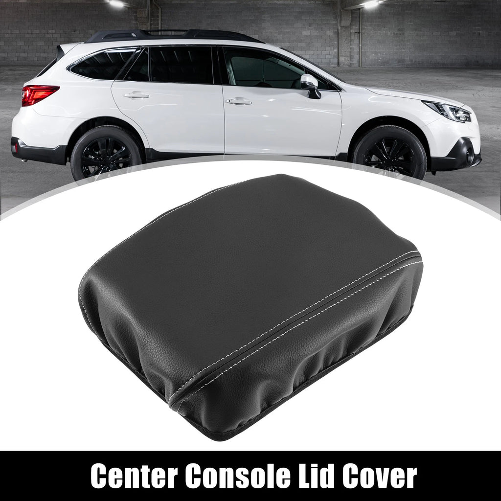 Center Console Armrest Cover for Subaru Outback (2015–2023) Faux Leather Gray Black