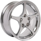 Chrome Front Wheel 17 Inch Replacement for 1988-2004 Chevy Corvette
