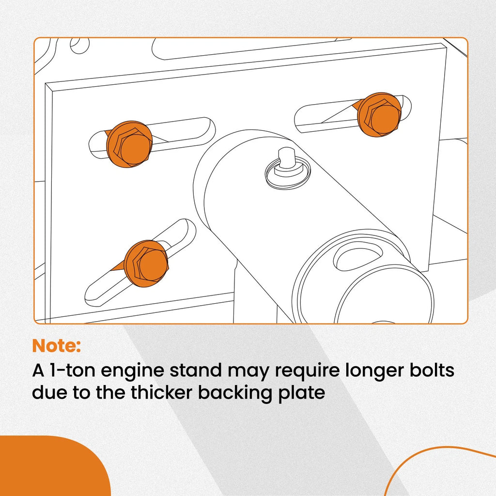 Engine Stand Mount Kit for Chevy LS/LT/SBC/BBC (Heavy Duty Aluminum)