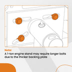 Engine Stand Mount Kit for Chevy LS/LT/SBC/BBC (Heavy Duty Aluminum)