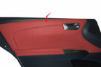 Rear Insert Door Panel Cover Leather for Toyota Avalon (2013–2018) Red Black Stitch