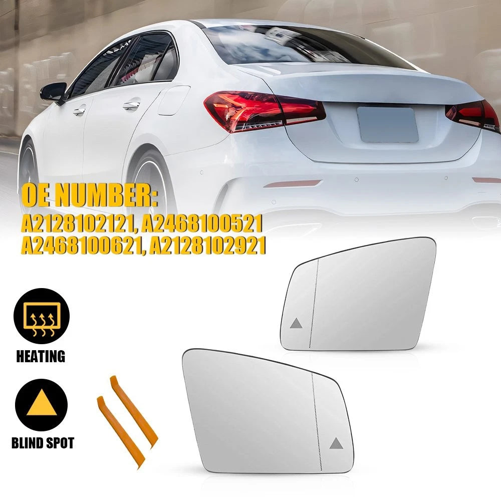 Heated Mirror Glass Set for Mercedes B-Class W246 (2012–2019) W/Blind Spot