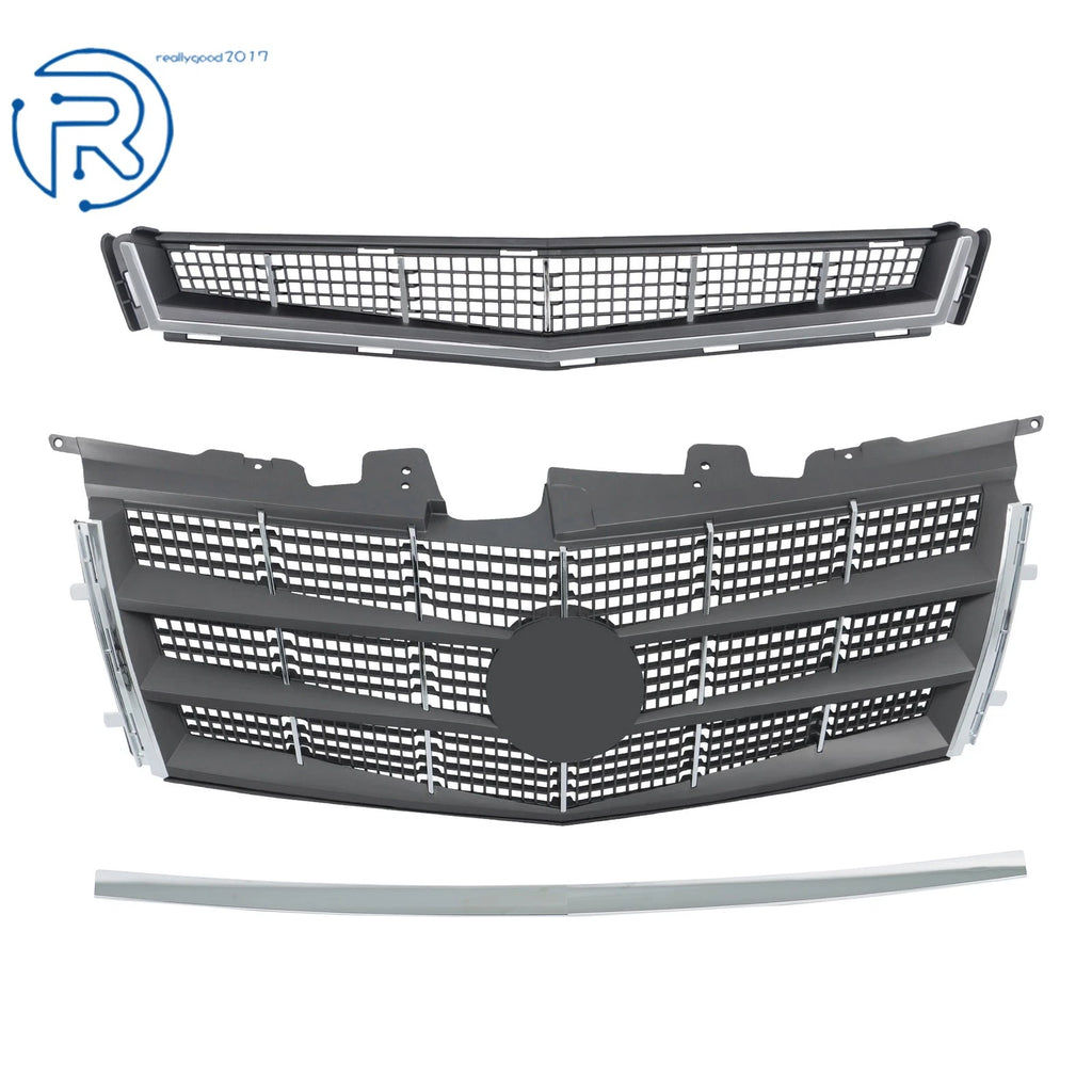 Complete Front Grille Set with Chrome Accent for Cadillac CTS (2008-2011)