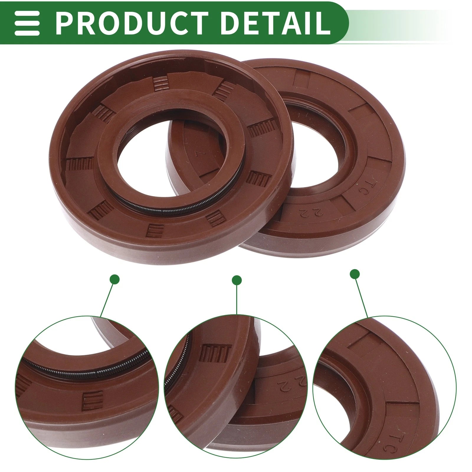 Set of 5 Oil Seal Rotary Shaft Seal FKM Rubber 22x45x7mm