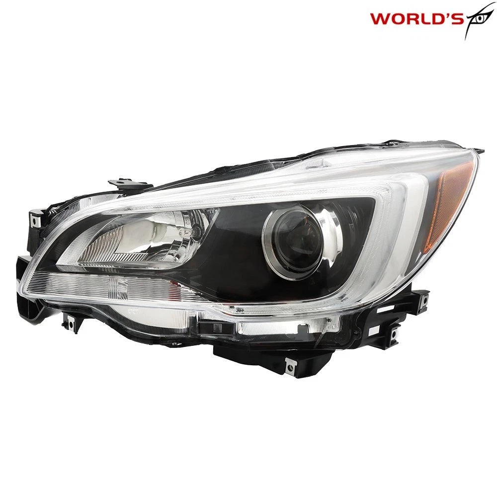 Headlight Assembly Halogen Black for Subaru Legacy/Outback (2015–2017)