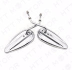 Pair Chrome Teardrop Racing Mirrors for Harley Street Bob Fat Bob (1982–2017)