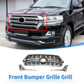 Front Upper Hood Bumper Grille for Toyota Land Cruiser LC200 (2016–2020) Black