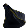 Manual Shift Boot PVC Carbon Fiber for Hummer H3 (2005–2010) Yellow Stitch