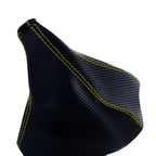Manual Shift Boot PVC Carbon Fiber for Hummer H3 (2005–2010) Yellow Stitch