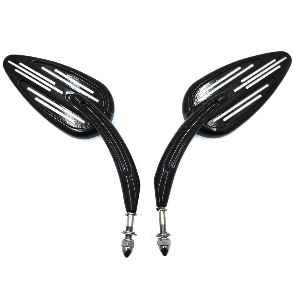 Black Rear View Mirrors for Harley (1982–Present)