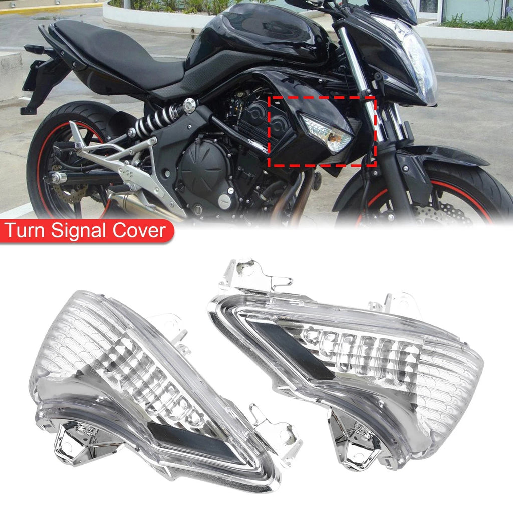 Front Turn Signal Covers for Kawasaki ER-6N EX650 Ninja 650 400R EX400 (2006–2018)