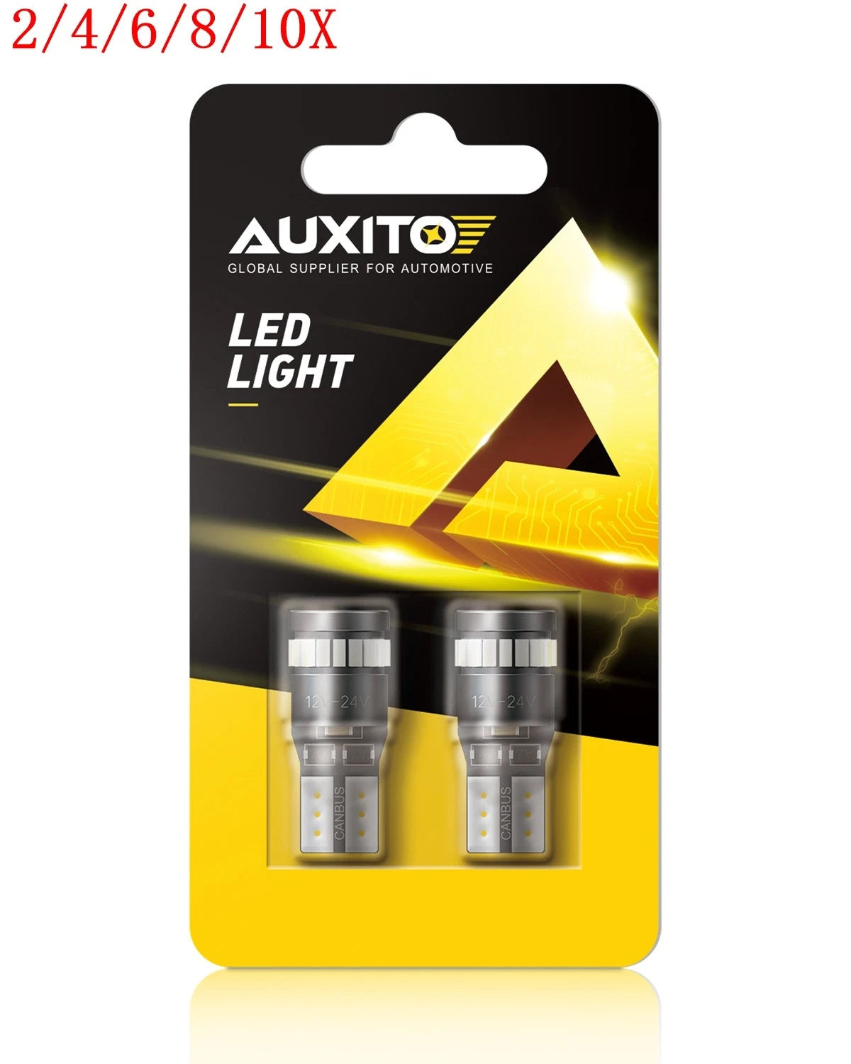 2X T10 LED License Plate Light Bulbs for Universal Vehicles