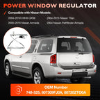 Front Passenger Side Power Window Regulator w/ Motor for Nissan Titan (2004–2015)