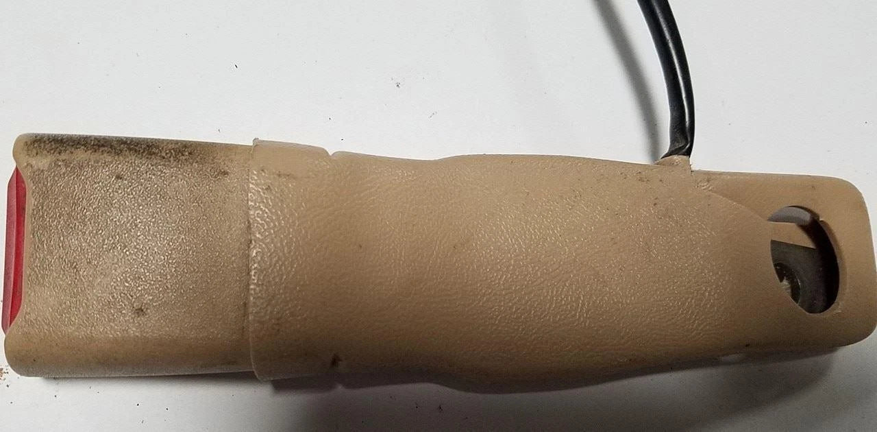 Seat Base Lap Belt Clip LH for Thunderbird Cougar (1997) - Prairie Tan