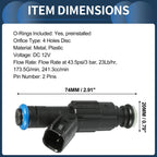 Fuel Injector 6 x Pcs for Dodge Ram 1500 5.2L (2000-2001)