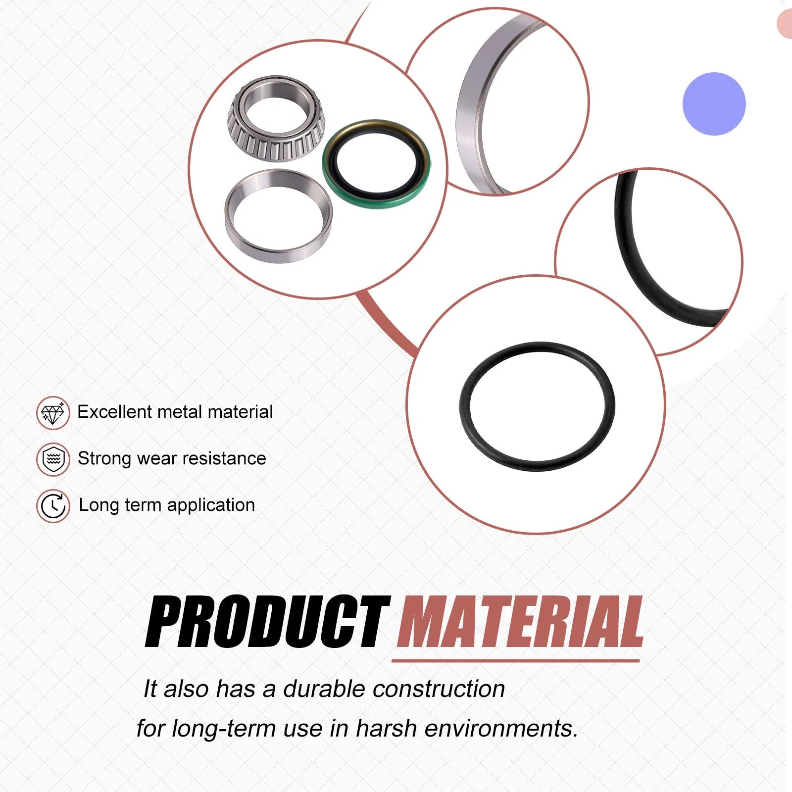 Rear Hub Bearing Seal Repair Kit for Polaris Trail Boss 330 (2003–2013)