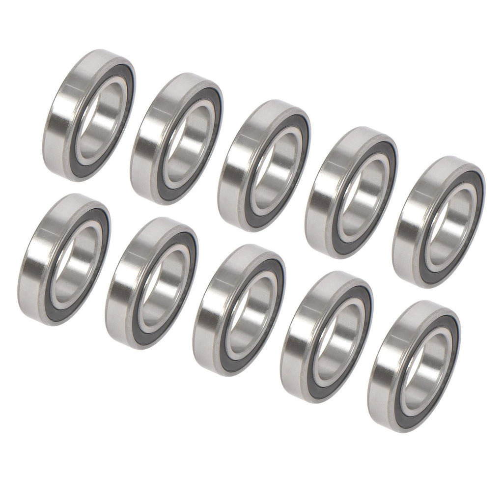 10Pcs 6008-2RS Bearings for (40x68x15mm, Double Rubber Seals)