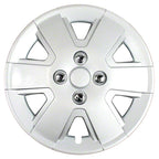 Hubcap Wheel Covers Set of Four 15 Inch Silver Push On for Ford Focus (2006–2011)