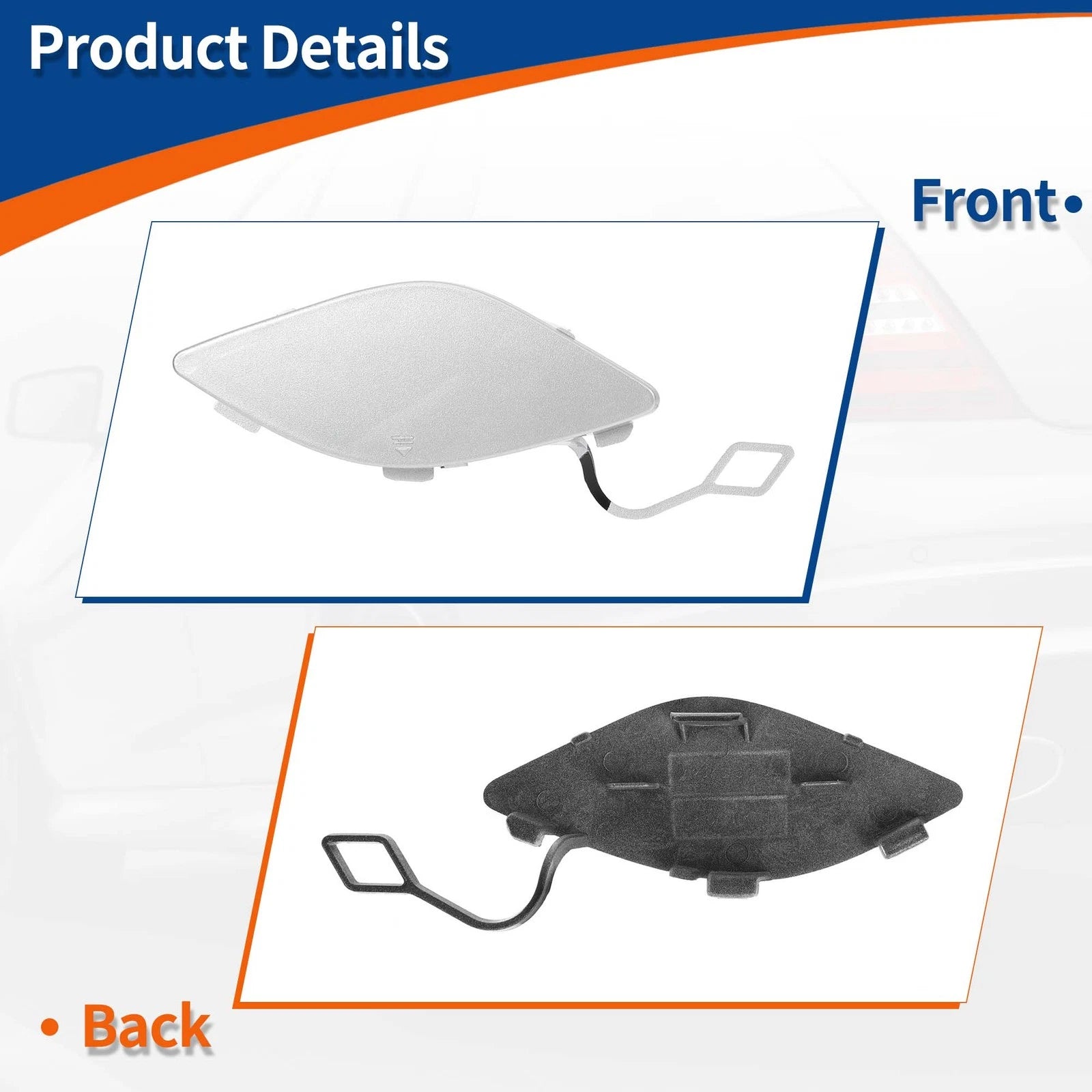 Tow Hook Cover for Mercedes-Benz (A2078850123) (2012–2018) Silver Tone