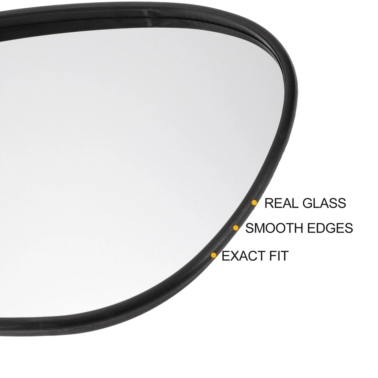 Left Side Heated White Mirror Glass for Toyota RAV4 (1994–2000)