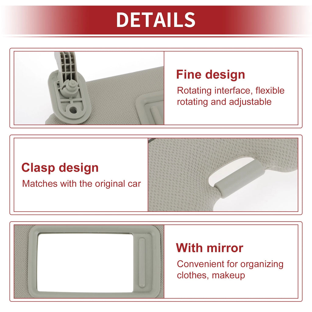Left Sun Visor for Hyundai Veloster (2012) - Mirror No. 85210-2V330-TX