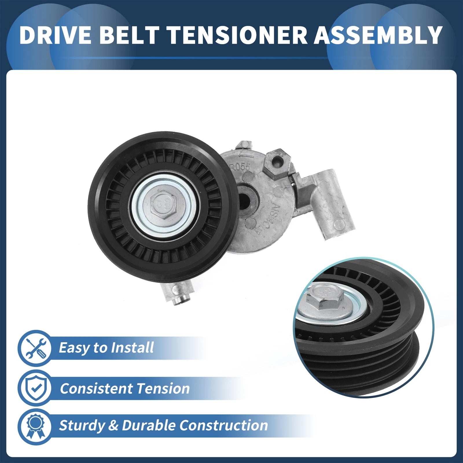 Belt Tensioner for Ford Mustang (2014–2022) No.DS7E6A228BA Metal 1 Pc
