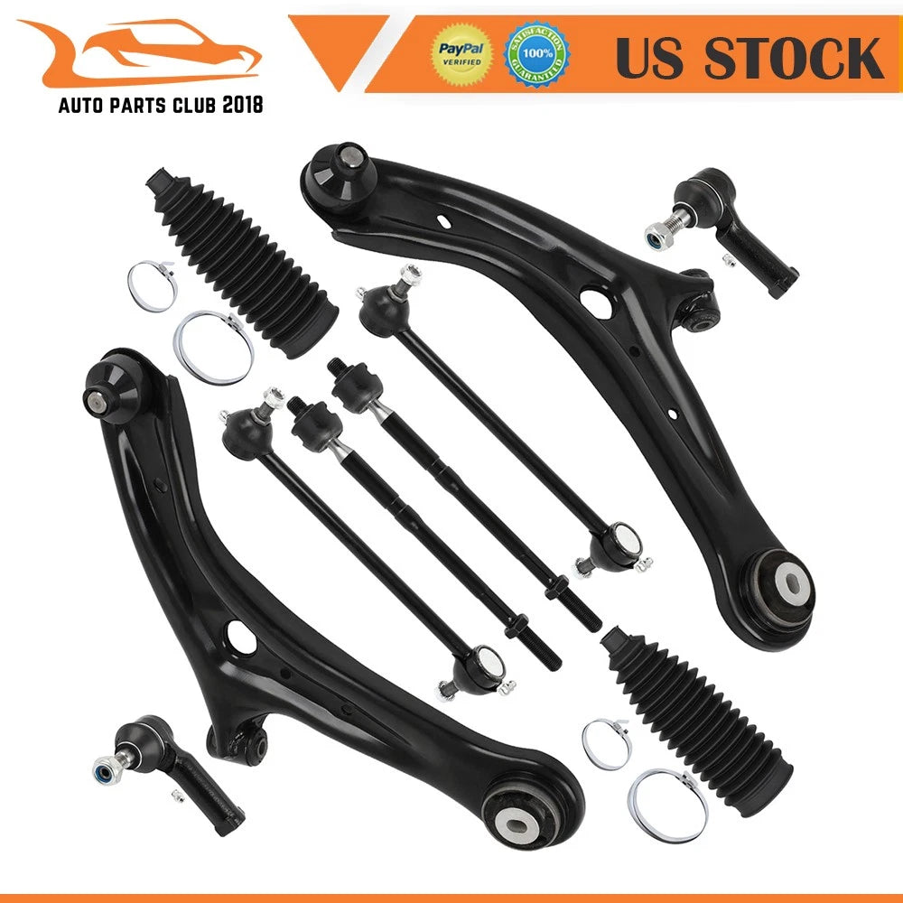 Set of 10 Front Lower Control Arms & Ball Joints for Ford Fiesta (2011–2018)