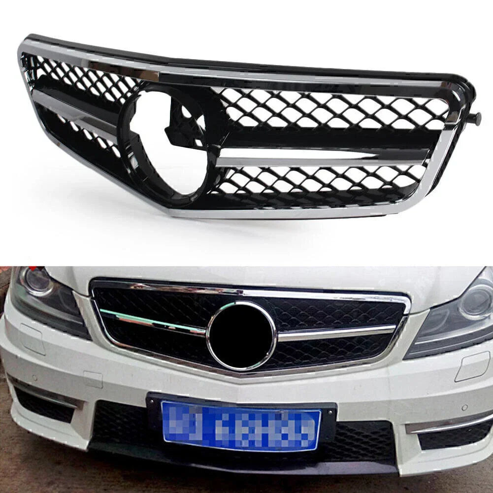 Grille for Mercedes Benz C Class W204 C180 C200 C260 C63 (2007-2014) Chrome