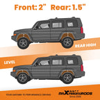 2" Front & 1.5" Rear Lift Kit for Toyota RAV4 (2006–2018) Coil Spring Spacers