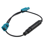 Set of 2 FM AM Radio Adapter Cable - Fakra Z to DIN for Car (15cm)