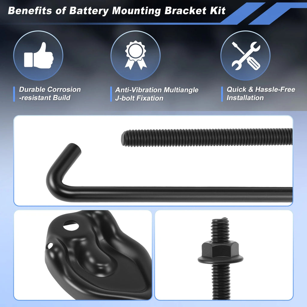 Battery Hold Down Tie Bracket Clamp Kit for Toyota 4Runner, FJ Cruiser (2003–2023) 7448126020