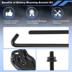 Battery Hold Down Tie Bracket Clamp Kit for Toyota 4Runner, FJ Cruiser (2003–2023) 7448126020