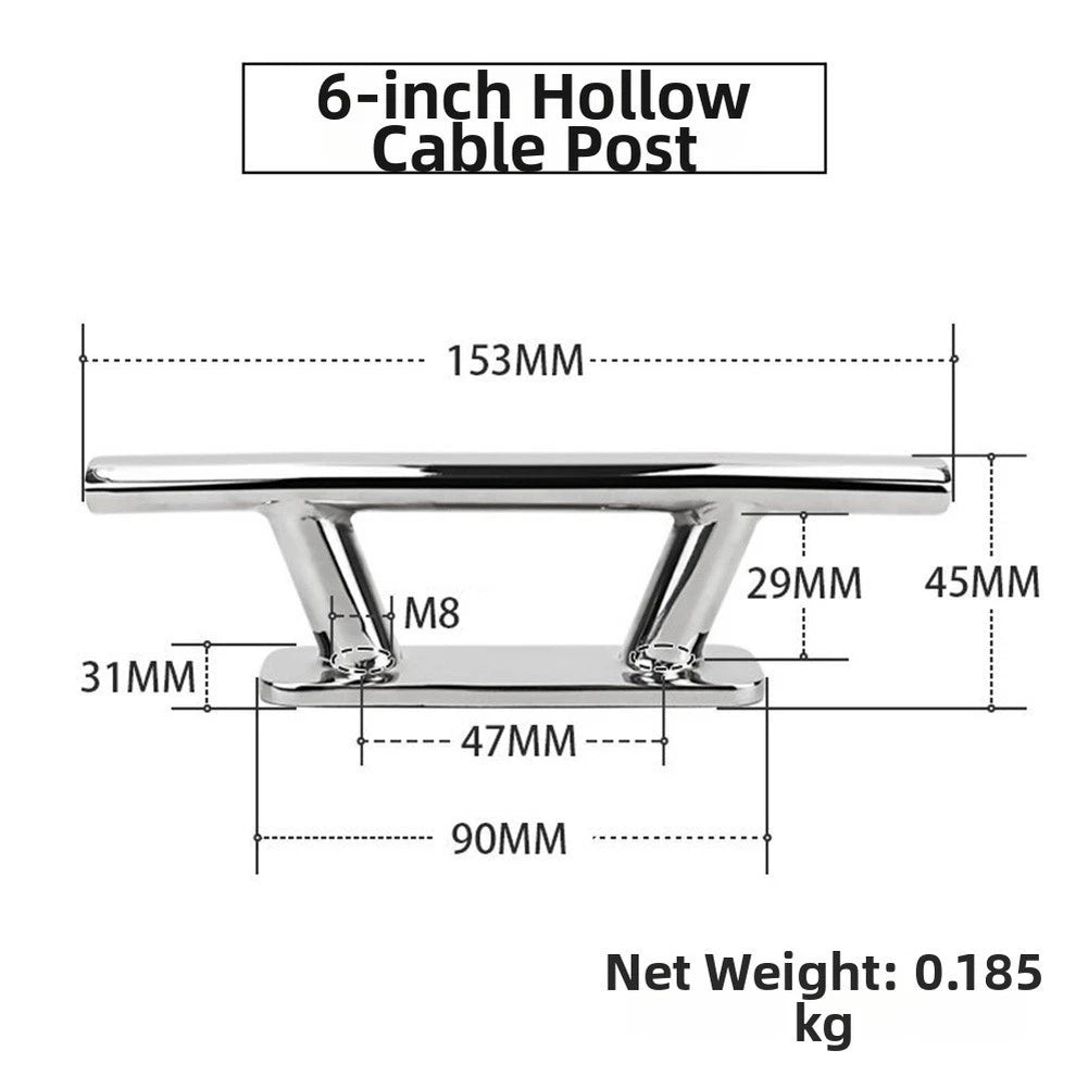 Heavy Duty Marine Mooring Bollard Cleat for Dock Post (316 Stainless Steel)