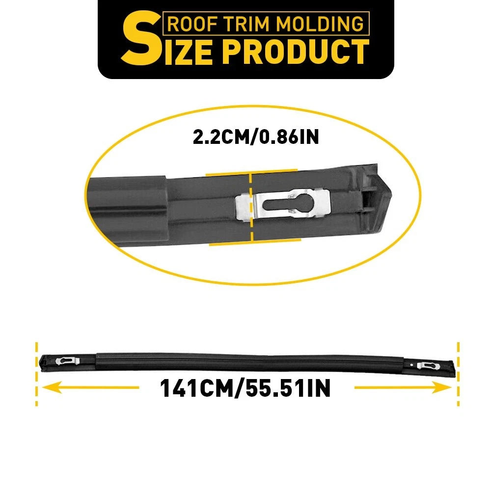 Set of 2 Upper Left & Right Drip Side Molding Trims for Honda Civic (2012–2015)