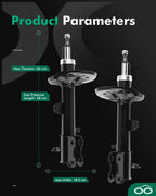 Rear Pair Shocks Struts for Lexus RX300 (1999–2003) & Toyota Highlander AWD (2001–2003)