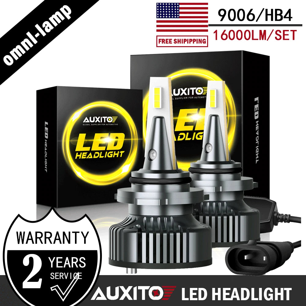 2X HB4 9006 LED Headlight Bulbs for Low Beam (HID White)