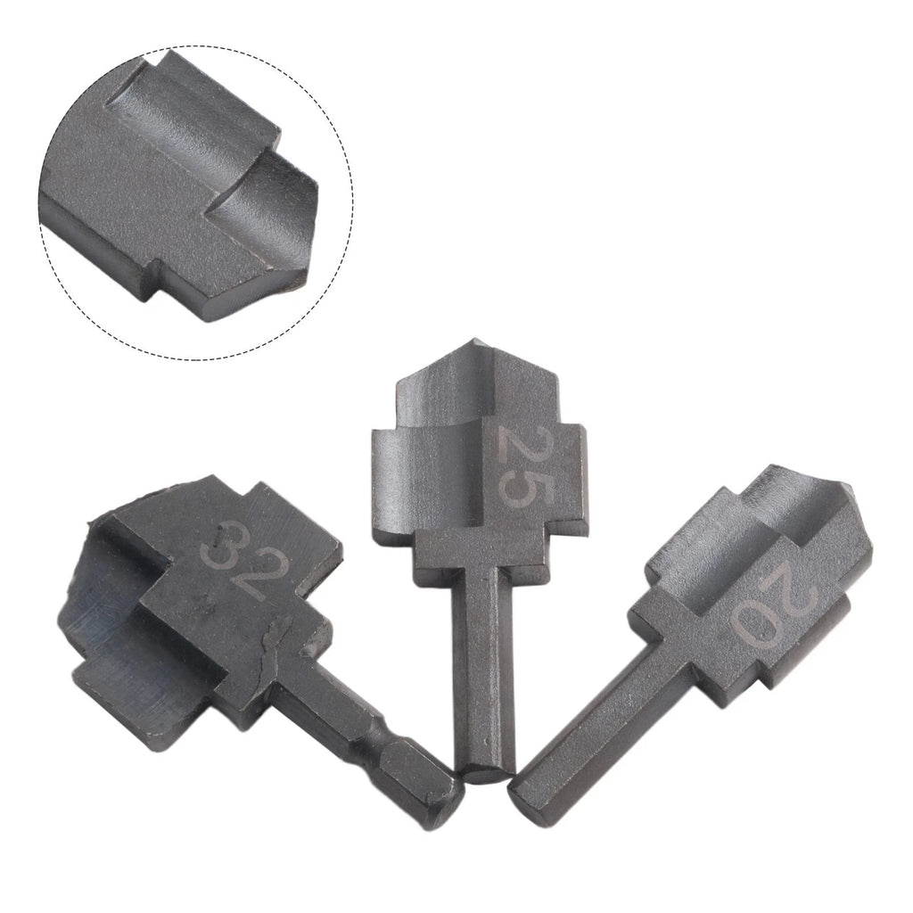 Set of 3 Stepped Drill Bits for PPR Water Pipes - Hexagon Shank