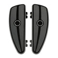 Black Half-Shield Rider Floorboards Mount Bracket for Harley Touring (2014-24)