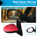 Left Side Red Door Mirror for Mazda 2 DE NEO MAXX (2007–2014)