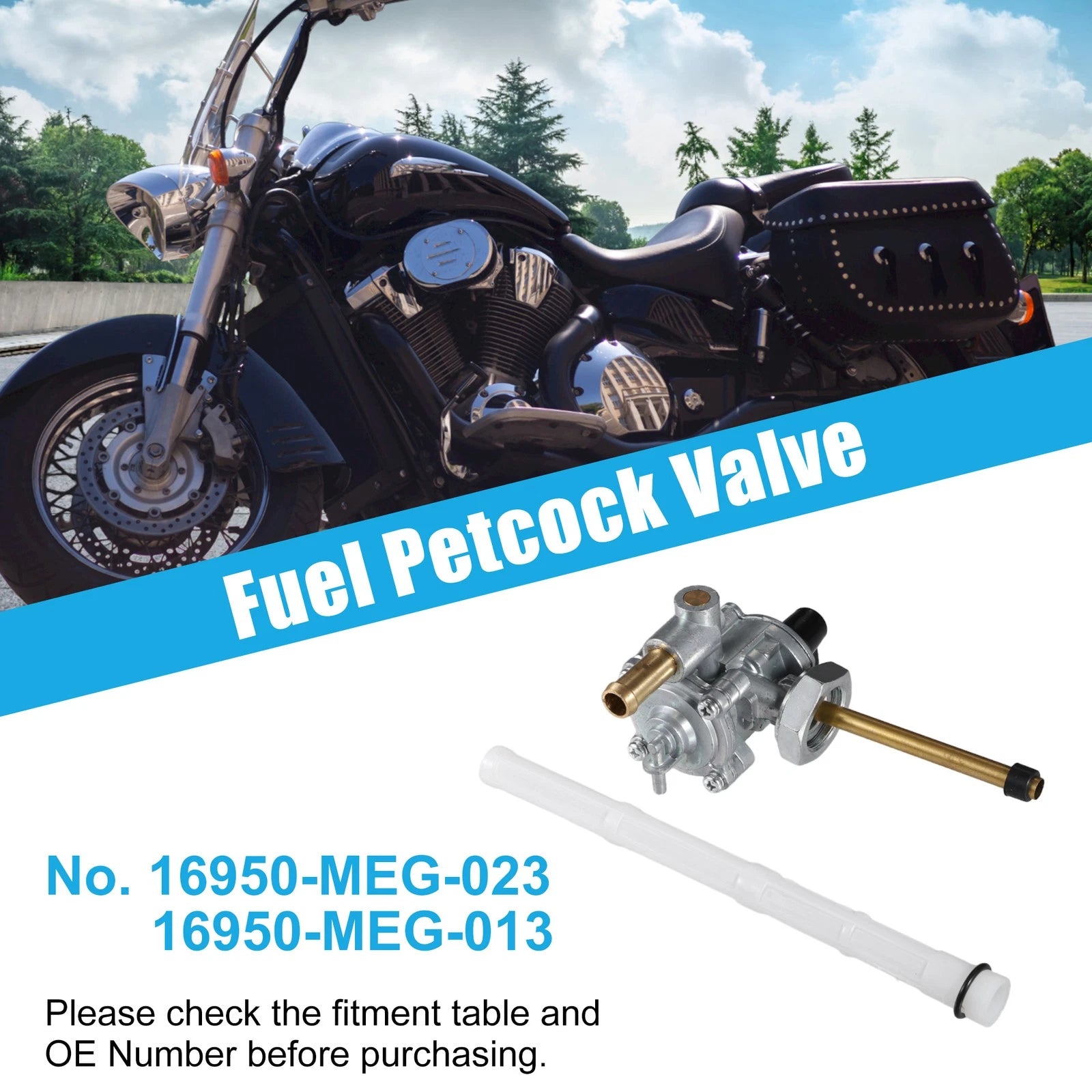 Fuel Gas Tank Switch Valve Petcock Set for Honda Shadow Aero VT750C2 (2004–2009)