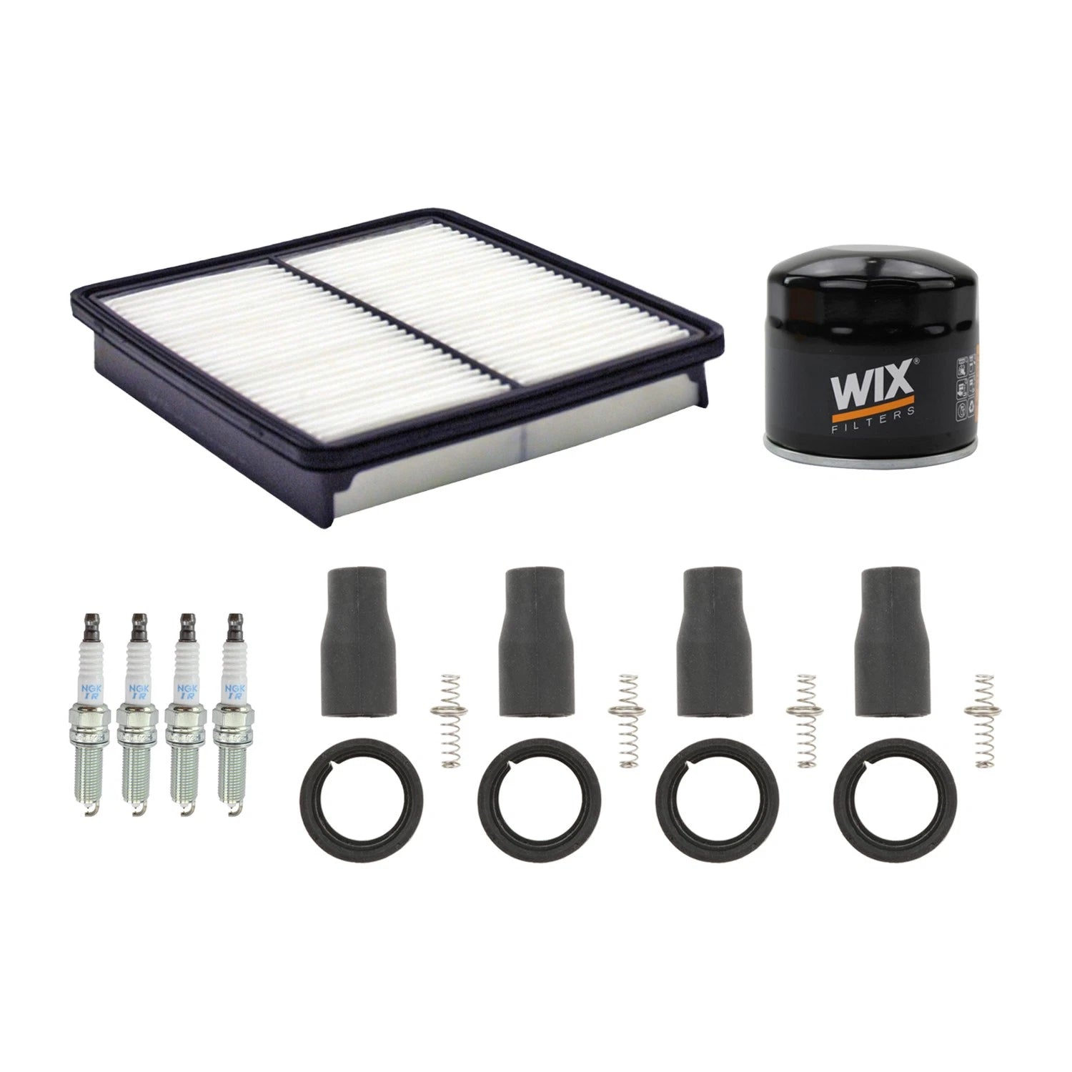Tune Up Kit with 4 NGK Spark Plugs & Coil Boots for Optima Sonata (2011–2016)
